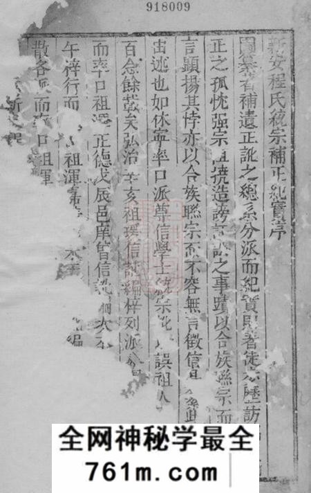 新安新安程氏统宗补正纪实一卷