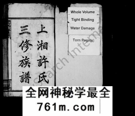 湖南许氏族谱-上湘许氏三修族谱 [13卷,及卷首末].pdf电子版