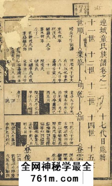 连城连城童氏族谱