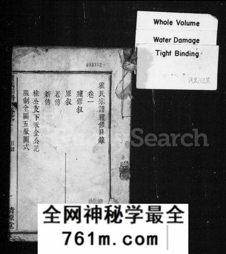 湖北霍氏族谱-霍氏宗谱 [10卷](别名：霍氏续修宗谱).pdf电子版