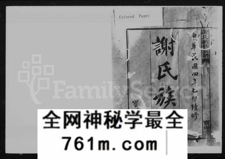 湖南谢氏族谱-谢氏族谱 [27卷,及卷首].pdf电子版