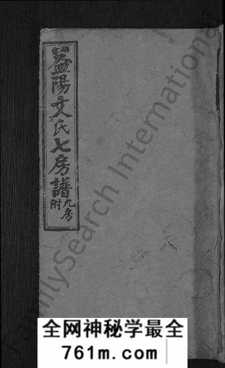 湖南文氏族谱-益阳文氏七房谱, 九房附 [28卷,首2卷,末1卷].pdf电子版