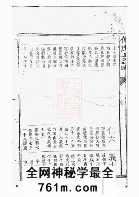 傅氏支谱不分卷