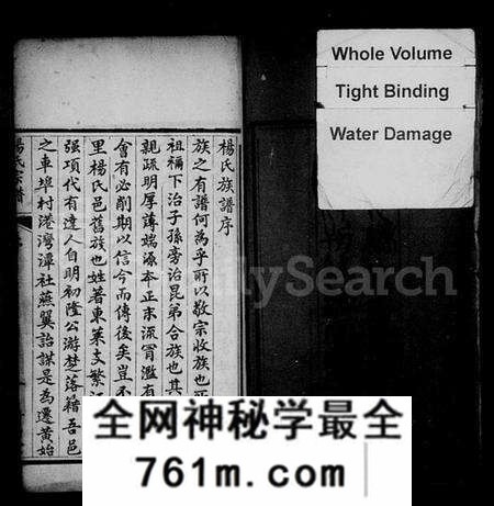 湖北杨氏族谱-杨氏宗谱 [6卷,首2卷].pdf电子版