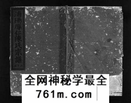 浙江陈氏族谱-浦阳厚仁陈氏宗谱 [残卷].pdf电子版