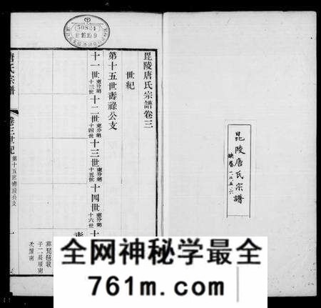 江苏唐氏族谱-毘陵唐氏宗谱 [9卷,首末各1卷](别名：唐氏宗谱).pdf电子版