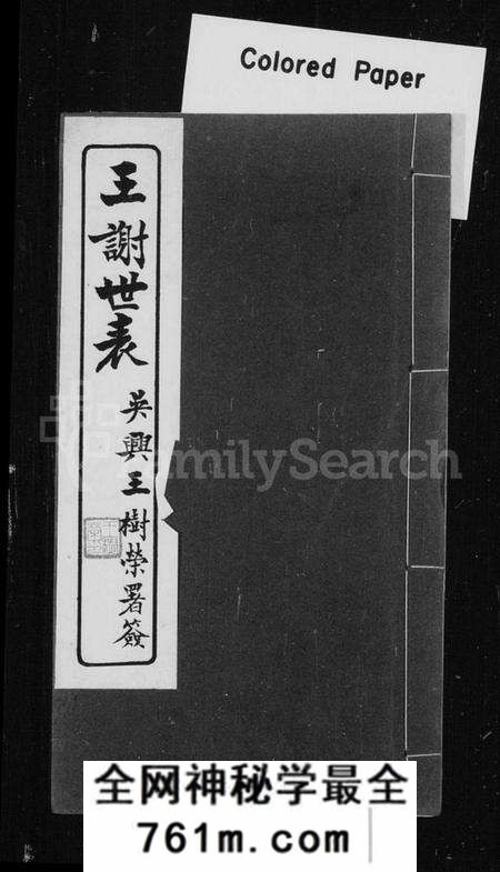 浙江多姓氏族谱-王谢世表.pdf电子版