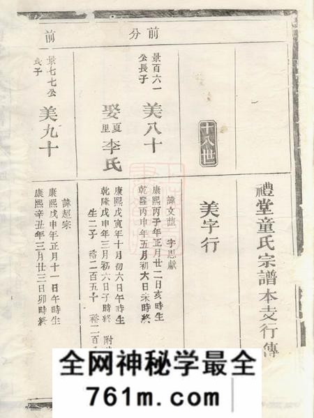 礼堂礼堂童氏宗谱
