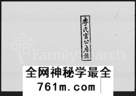 湖南李氏族谱-李氏富公房谱 [14卷,首2卷,末1卷].pdf电子版