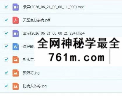 化元《先天天医点打治病术》视频+文档