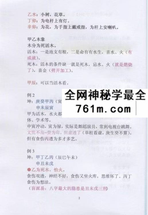 盲派命理民间实用八字安阳高级面授班录音彩色笔记102页
