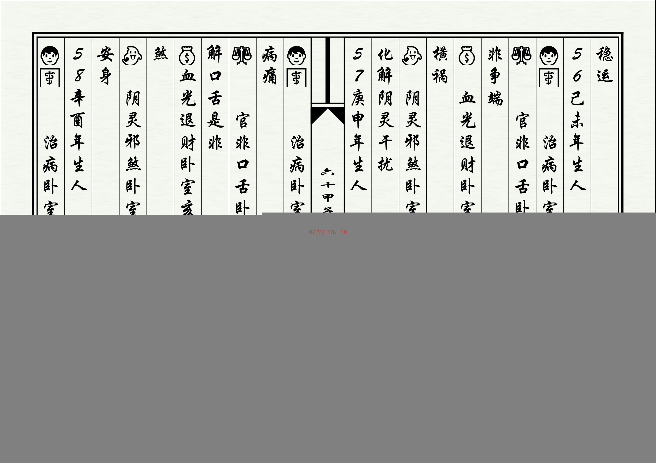 六十甲子生人灾厄化解