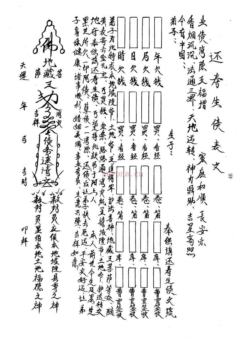 消灾催财各类表文-《仙家办事九十种方法》