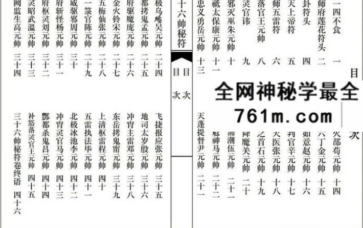 正一天师符秘《龙虎山天师府三十六帅秘符画法》28双页
