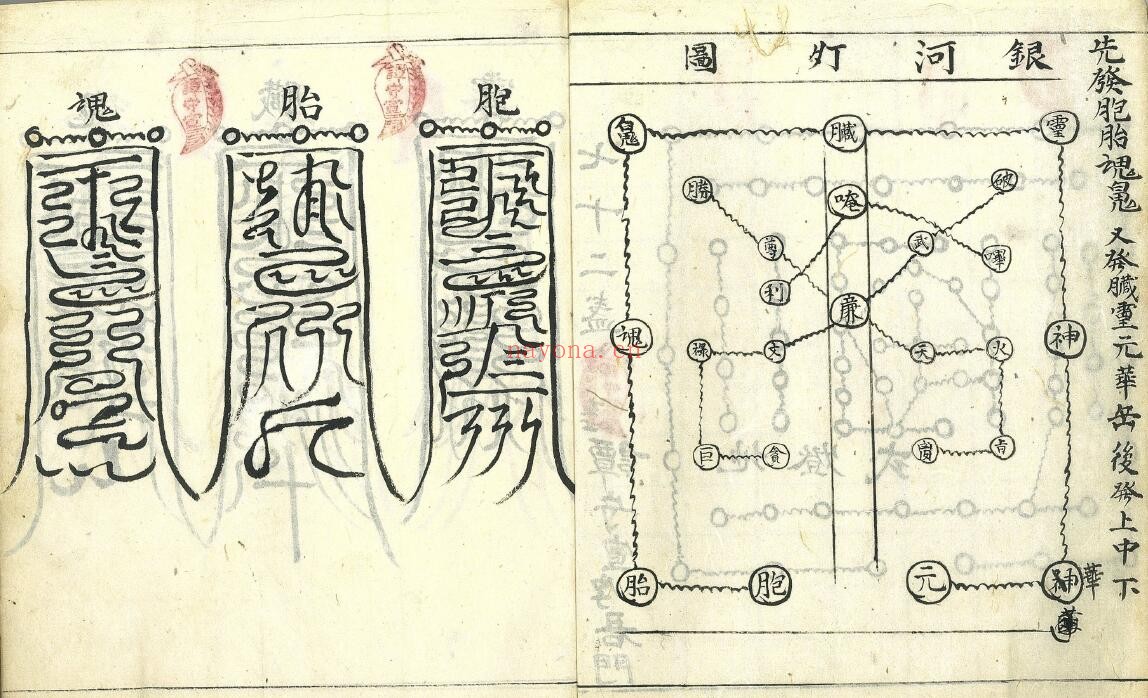 道坛科仪法本《斗姥旛坛召亡灯符式》55页双页版
