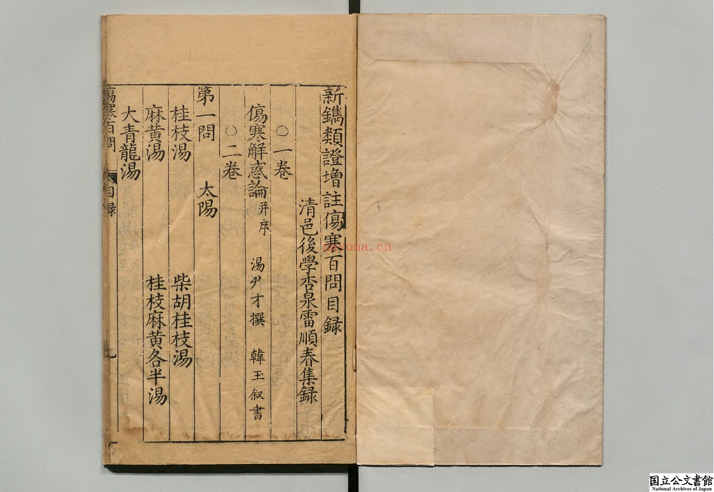 新镌类証増注伤寒百问歌.4册