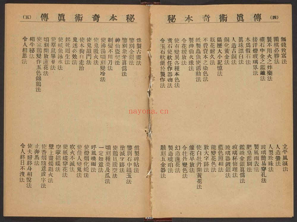 《秘本奇术真传》PDF电子书（34页）