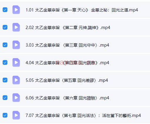 玄黄修行笔记太乙金华宗旨13章修炼课程13集视频