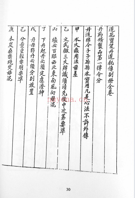 莲花宝笈秘钞峨眉宗195页PDF 道家秘法
