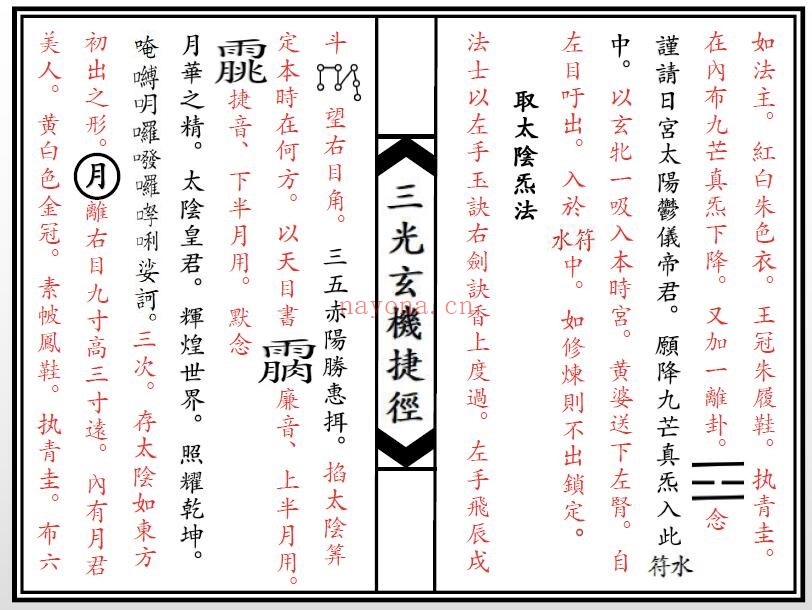 日月星三光混元祖炁捷径玄机《三光玄机捷径》26页双页版