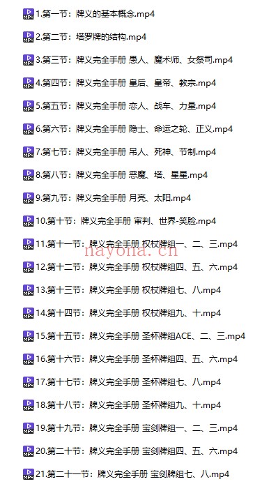 陈清清塔罗师培训课专业班师资班161集视频 塔罗教程