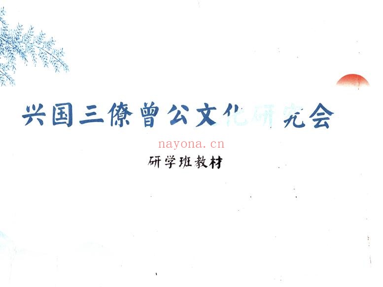 《兴国三僚曾公文化研究会研学班教材》228页
