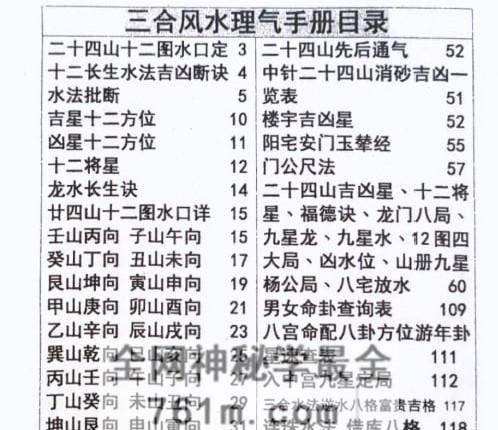 《三合风水理气手册》PDF电子书(167单页)