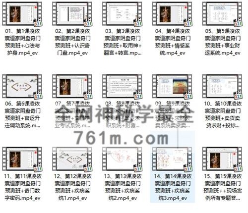 凌依宸《第六期道家阴盘奇门遁甲预测班》视频16集