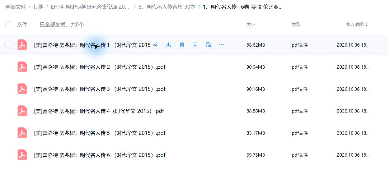ming_8_1_01 网盘实际目录截图