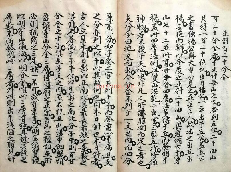 风水古籍《罗经指南拨雾集》33页双页版