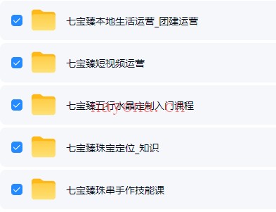 水晶创业班 七宝臻水晶课程合集 共五套视频课
