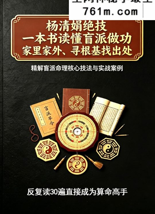 《杨清娟绝技、铁口定乾坤、一本书读懂盲派做功,家里家外、寻根基找出处》彩色