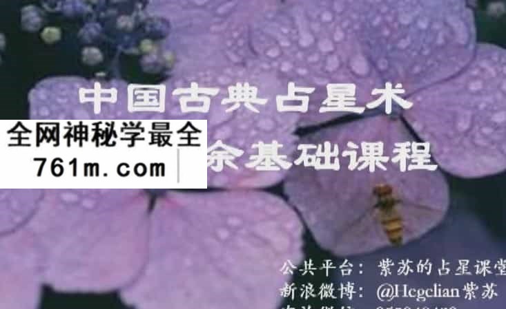 紫苏的基础课七政四余6视频+5录音+6资料