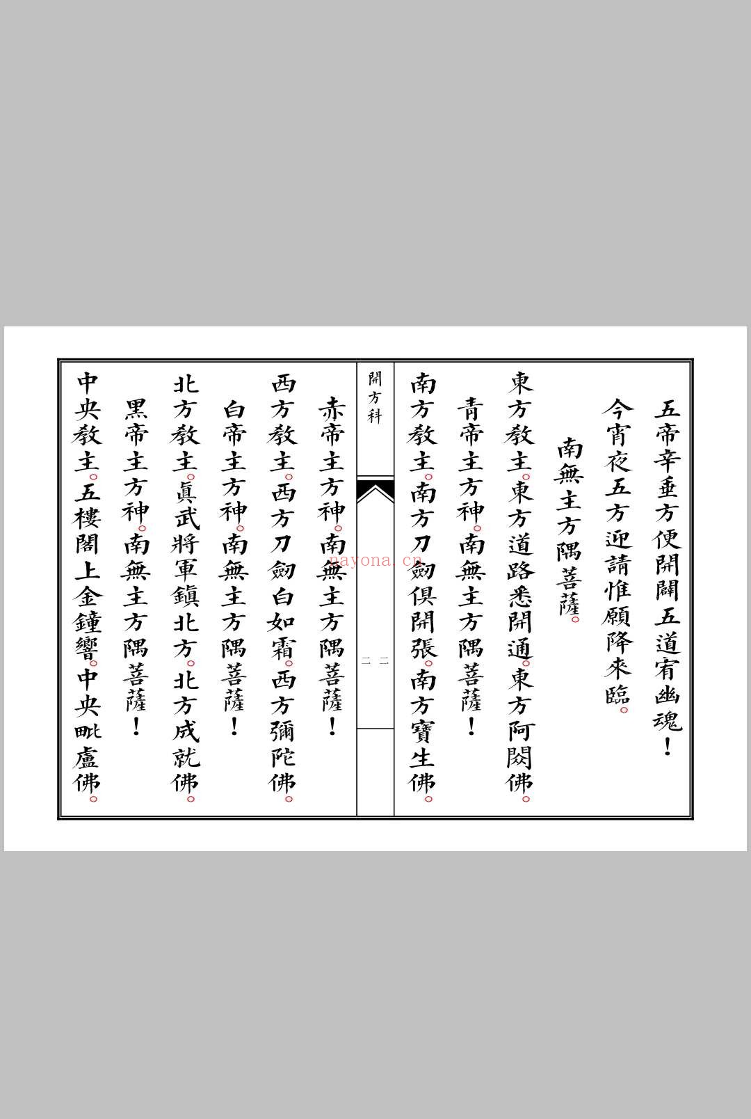 佛门开方科