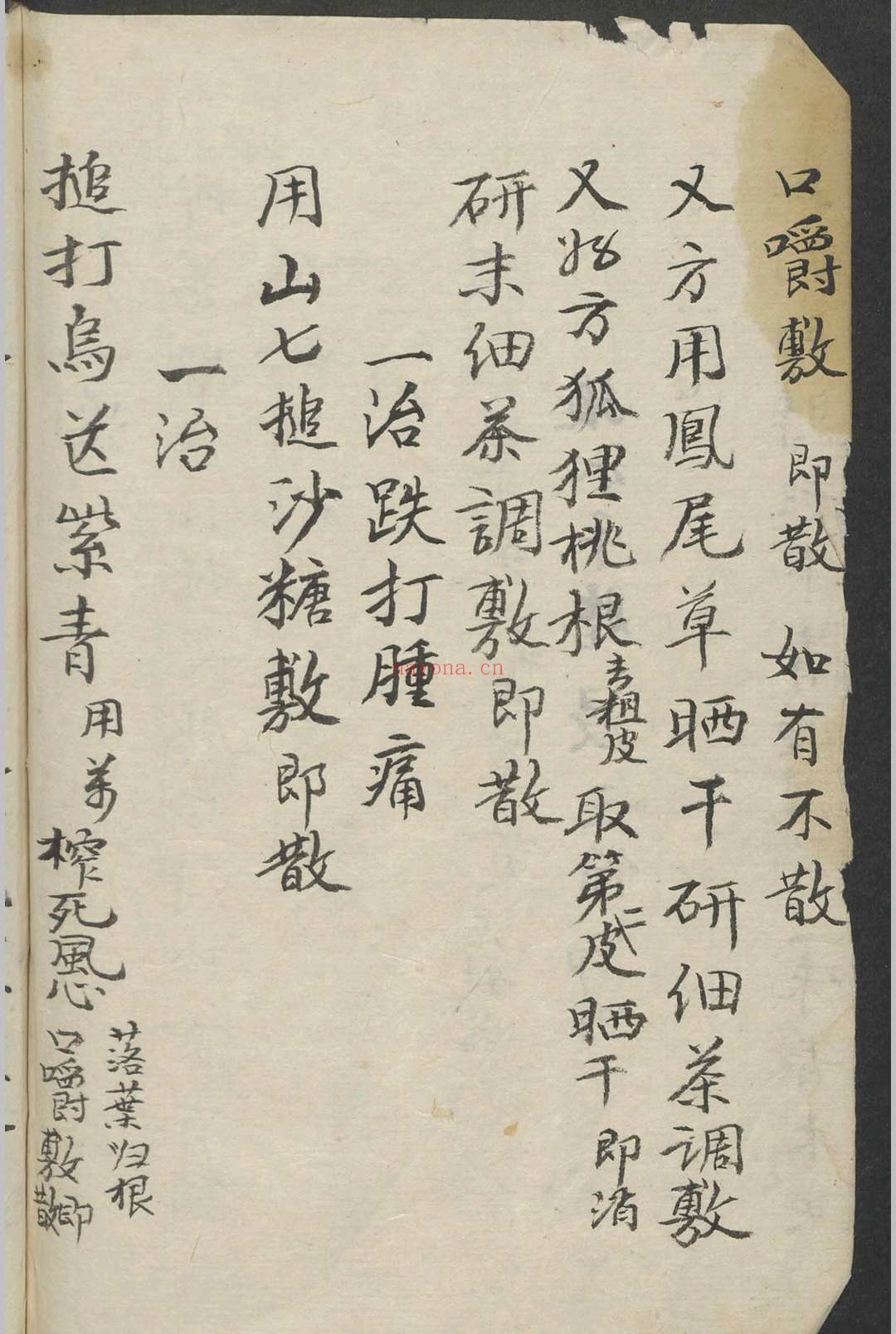 跌打损伤 1900