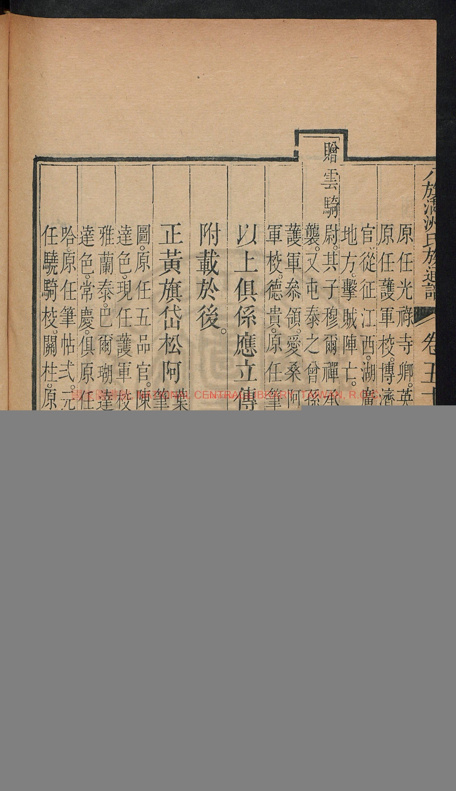 八旗满洲氏族通谱80卷_(清)鄂尔泰等奉敕撰_(清)吕炽等纂_清乾隆内府刊本