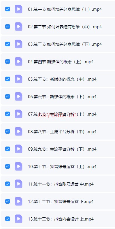 知易而行梁兴扬新媒体电商运营24集视频+课件