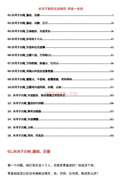 《水河子秘传古法梅花-系统一体班》316页
