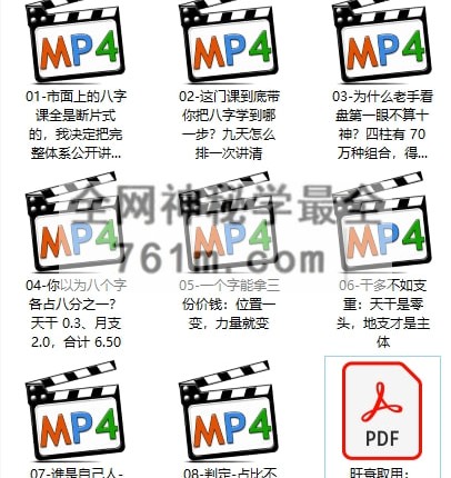 南卜子 旺衰取用视频8集+课件