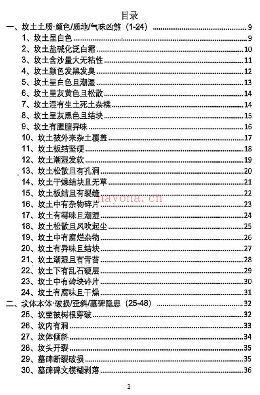 入坟神断《坟包200种问题200解》209页